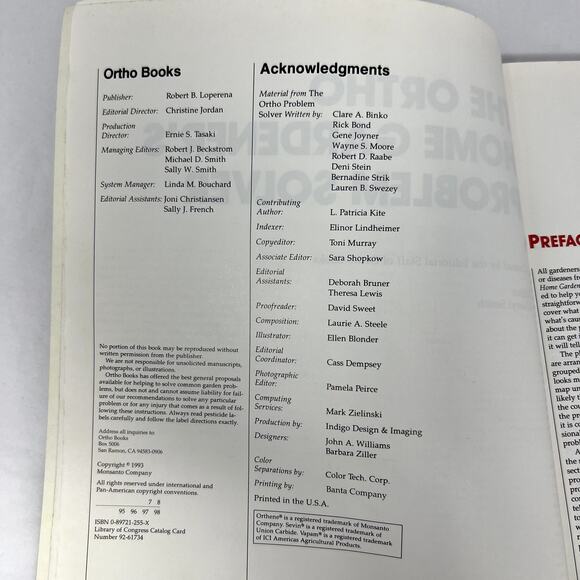 The Ortho Home Gardener's Problem Solver Paperback 1993 Garden Ortho Books - Picture 3 of 11